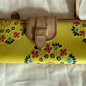 Floral Yellow and Tan Women's Wallet